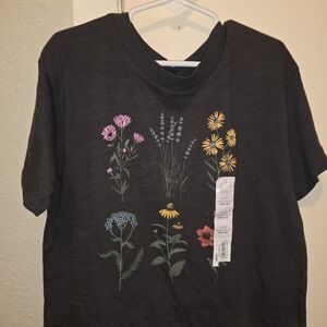 Black Floral Garden Print Tee BUNDLE OF 5